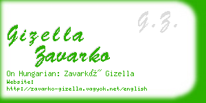 gizella zavarko business card